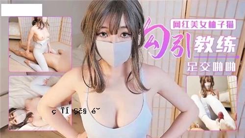 美丽的红姑娘柚子小猫并拢双腿