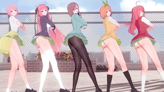 KKVMDMMDWiggleWiggle Ichika Nino Miku 四叶梅的典型新娘